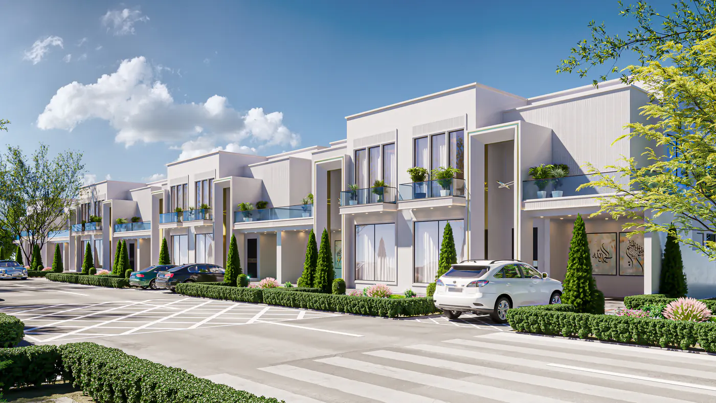 10 Marla villas street view render by Janan Manzil